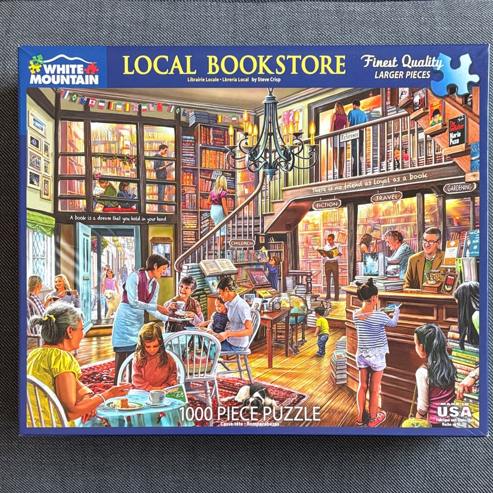 White Mountain Local Bookstore 1000 Piece Puzzle
